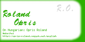 roland opris business card